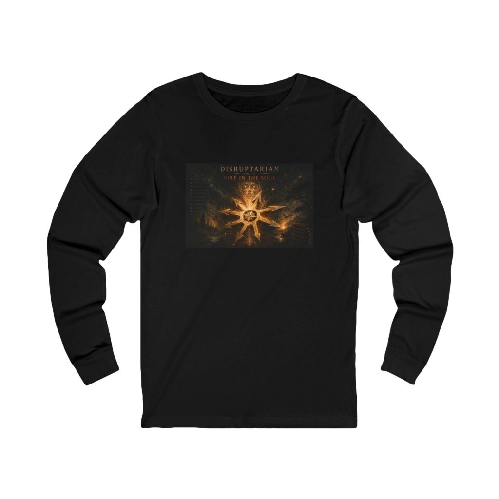 Fire in the Soul Long Sleeve Tee – Black – product mockup
