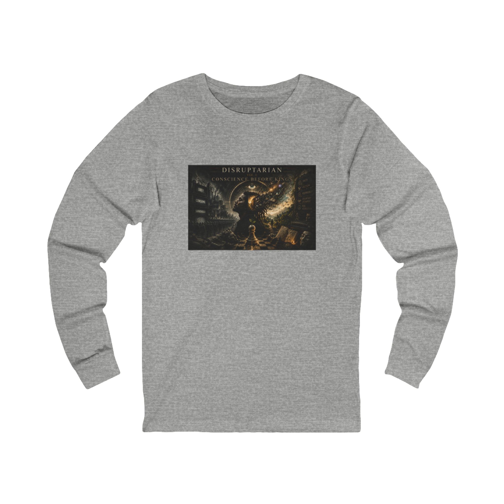 Conscience Before Kings Long Sleeve Tee – Athletic Heather mockup