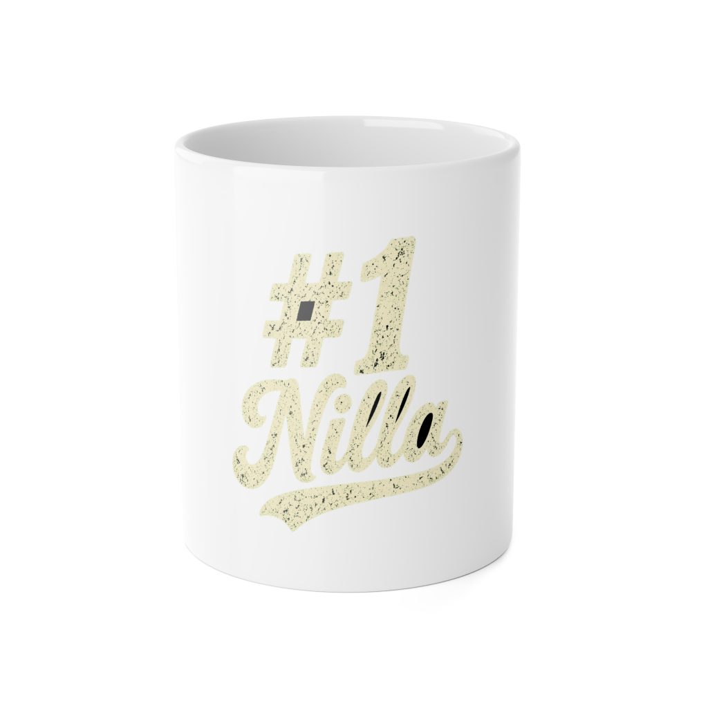 #1 Nilla Mug – Cream Print – White – product mockup