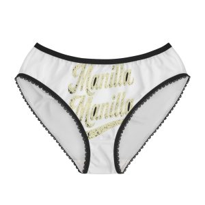 Manilla Manilla Panties – Cream Print – White / Black Trim – product mockup