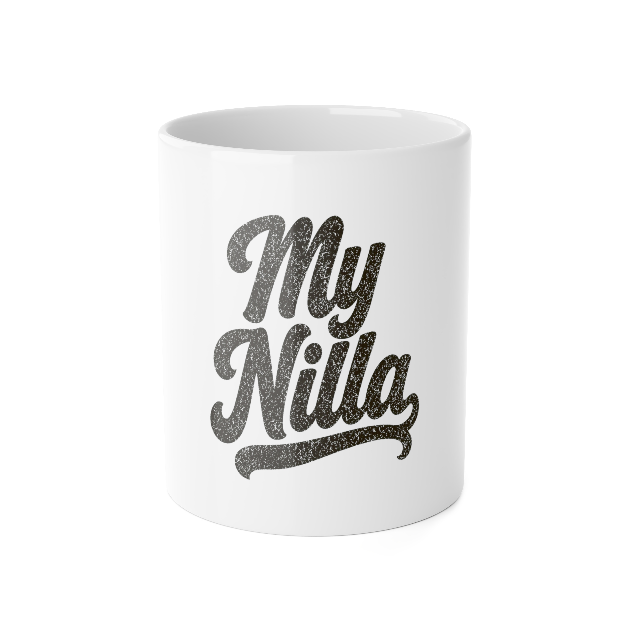 My Nilla Mug – Dark Print – White – product mockup
