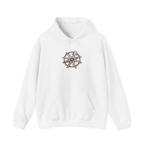 Disruptarian Compass Hoodie White – White – product mockup