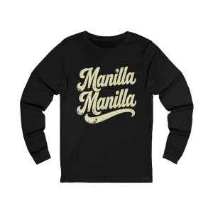 Manilla Manilla Long Sleeve Tee – Cream Print – Black – product mockup