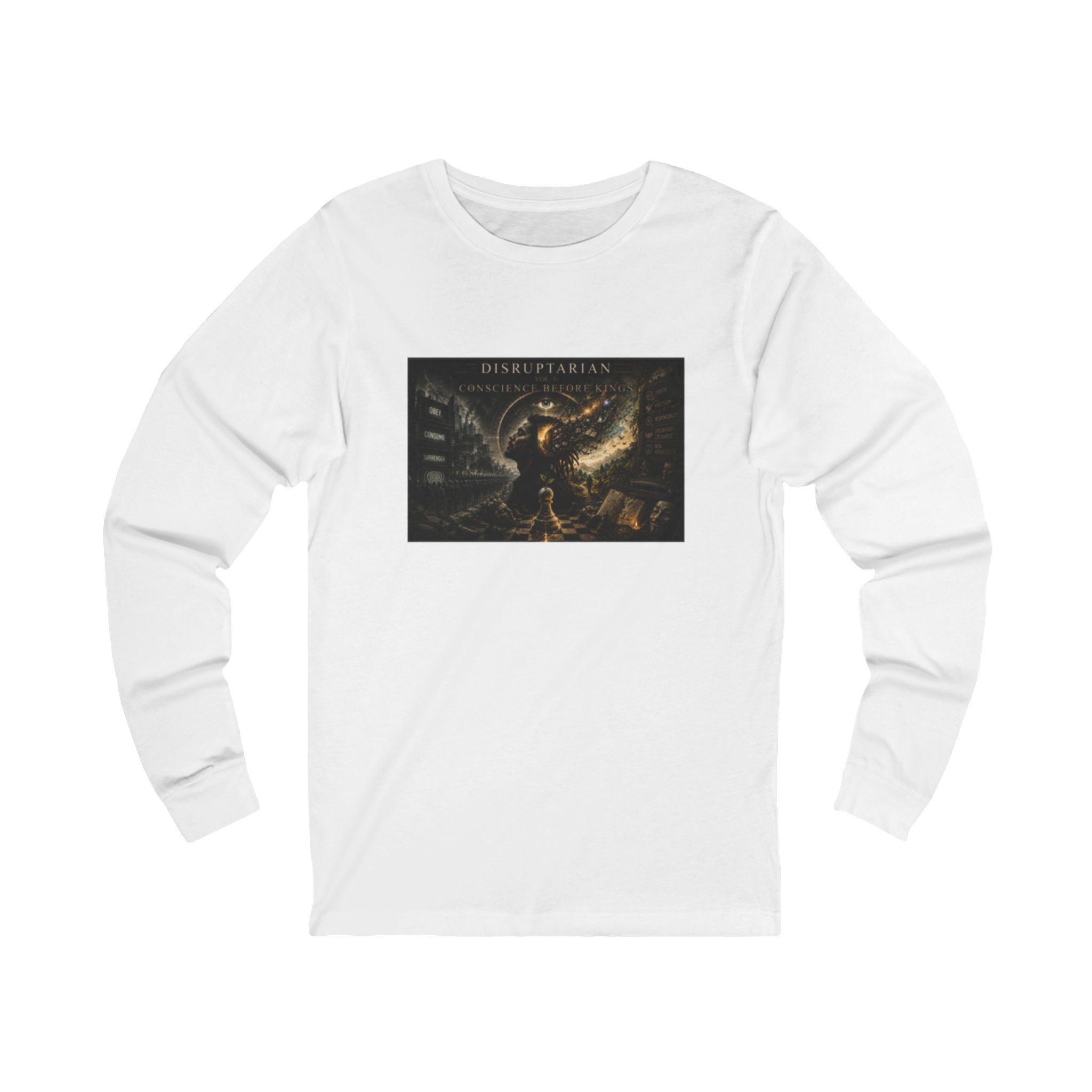 Conscience Before Kings Long Sleeve Tee – White mockup