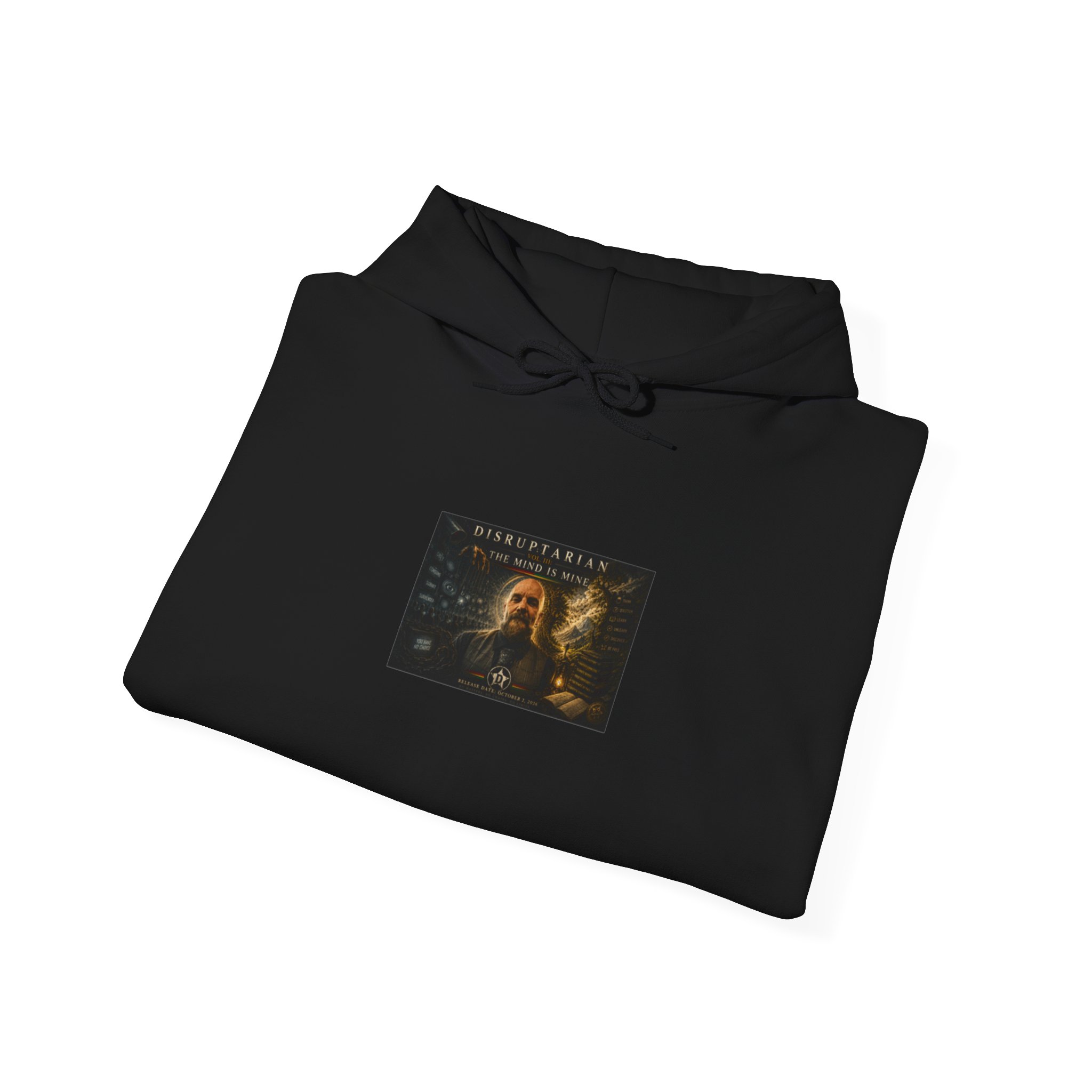The Mind Is Mine Hoodie Black – view 3 mockup