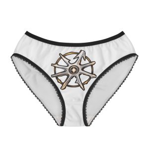 Disruptarian Compass Panties – Dark Print – White / Black Trim – product mockup