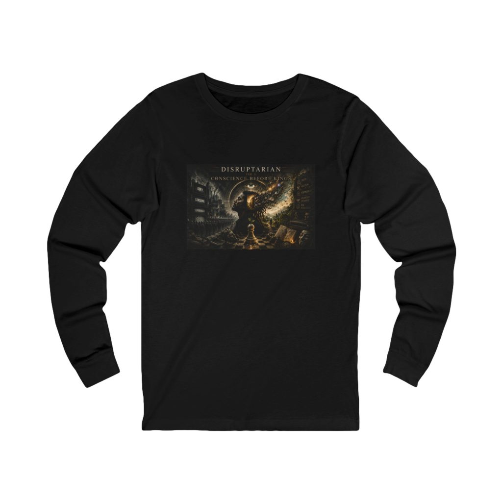 Conscience Before Kings Long Sleeve Tee – Black – product mockup