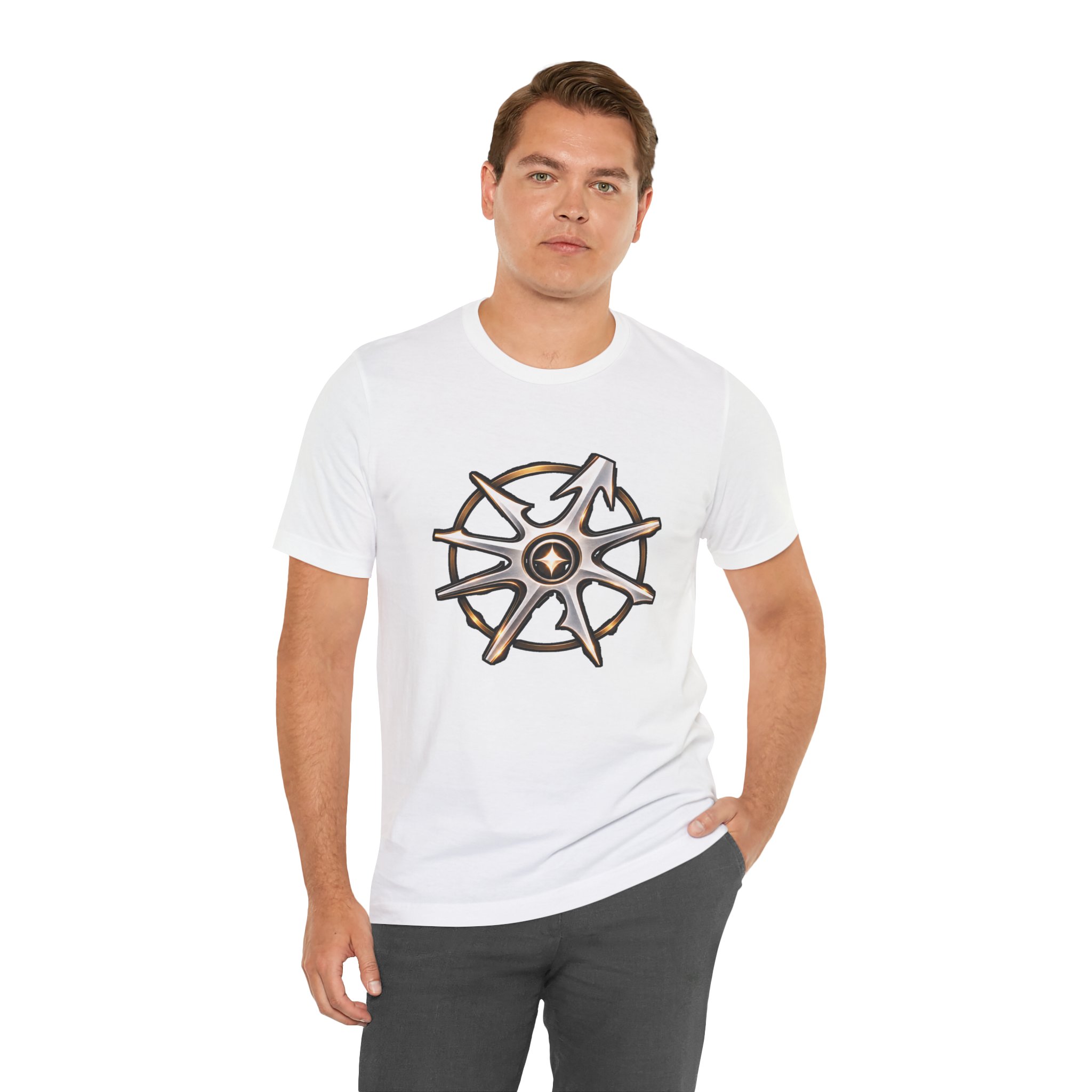 Disruptarian Compass Tee White – view 4 mockup