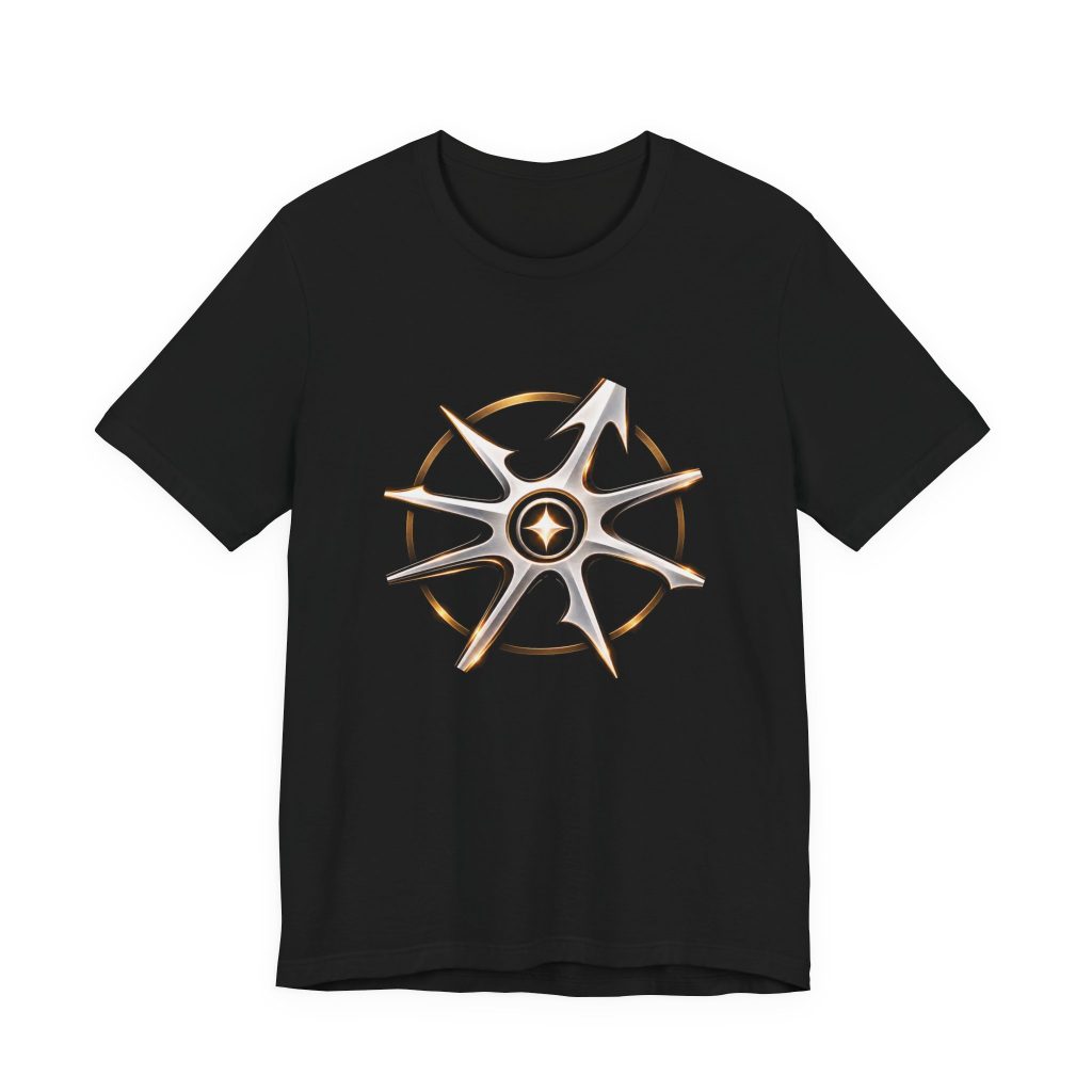 Disruptarian Compass Tee Black – Black – product mockup