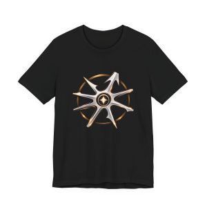 Disruptarian Compass Tee Black – Black – product mockup