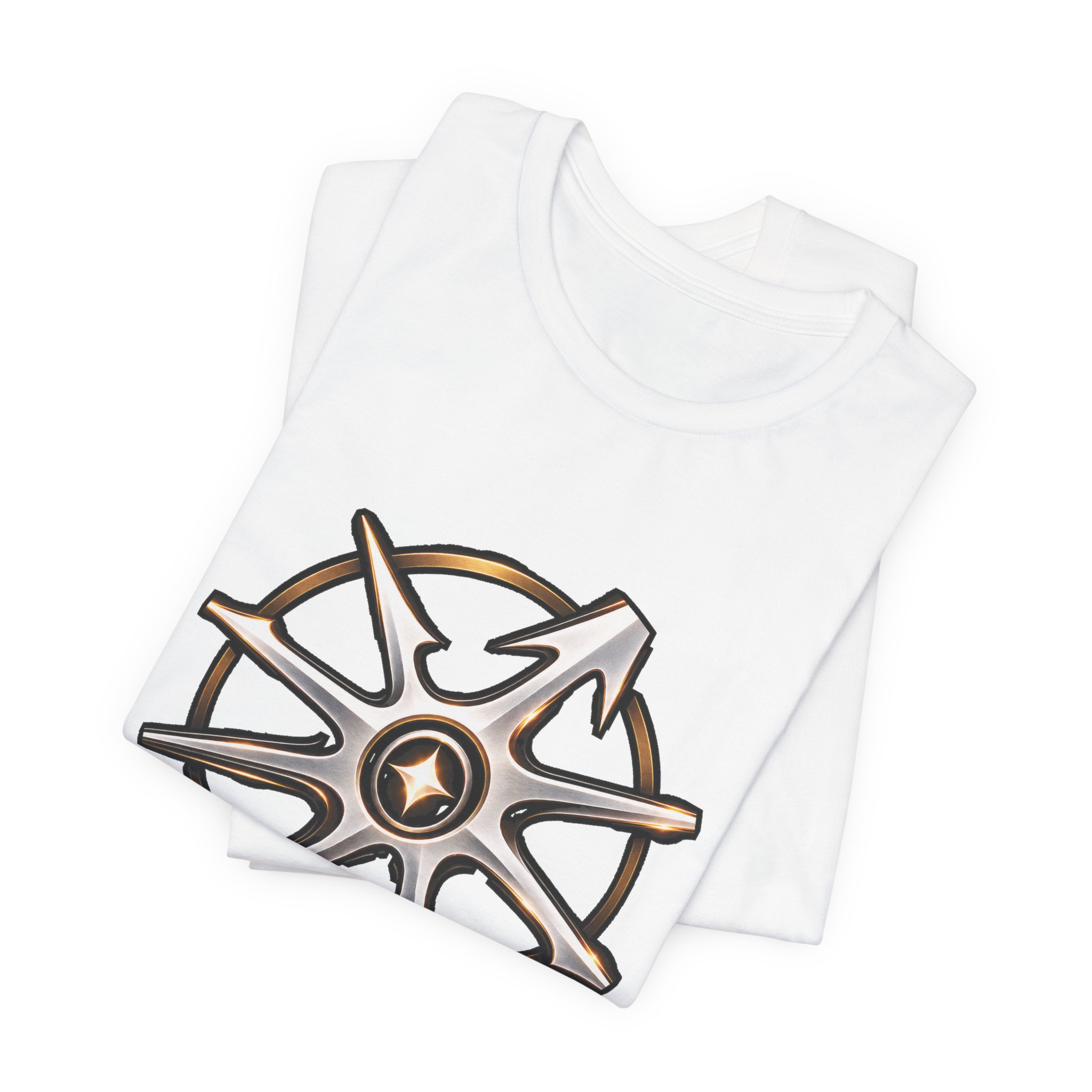 Disruptarian Compass Tee White – White – product mockup
