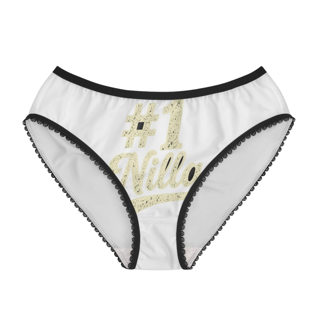 #1 Nilla Panties – Cream Print – White / Black Trim – product mockup