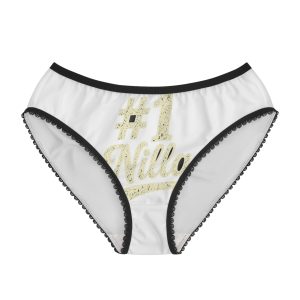 #1 Nilla Panties – Cream Print – White / Black Trim – product mockup