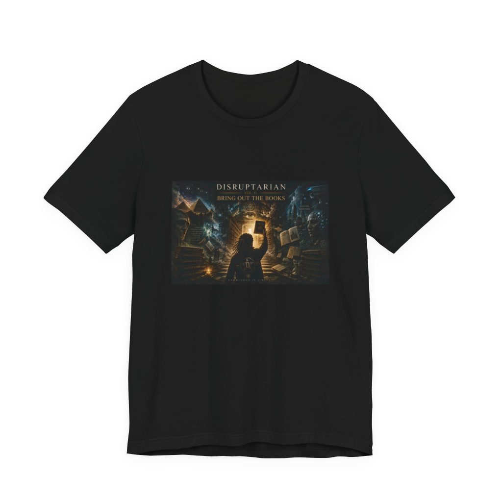Bring Out the Books Tee Black – Black – product mockup
