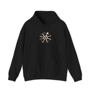Disruptarian Compass Hoodie Black – Black – product mockup