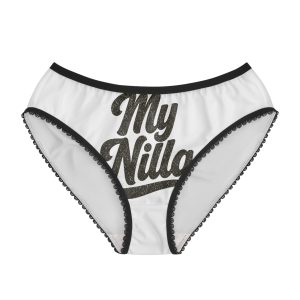 My Nilla Panties – Dark Print – White / Black Trim – product mockup