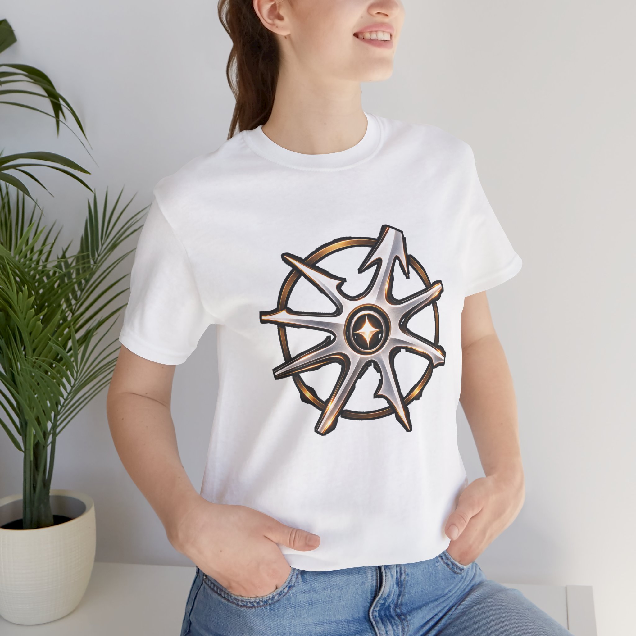 Disruptarian Compass Tee White – view 6 mockup