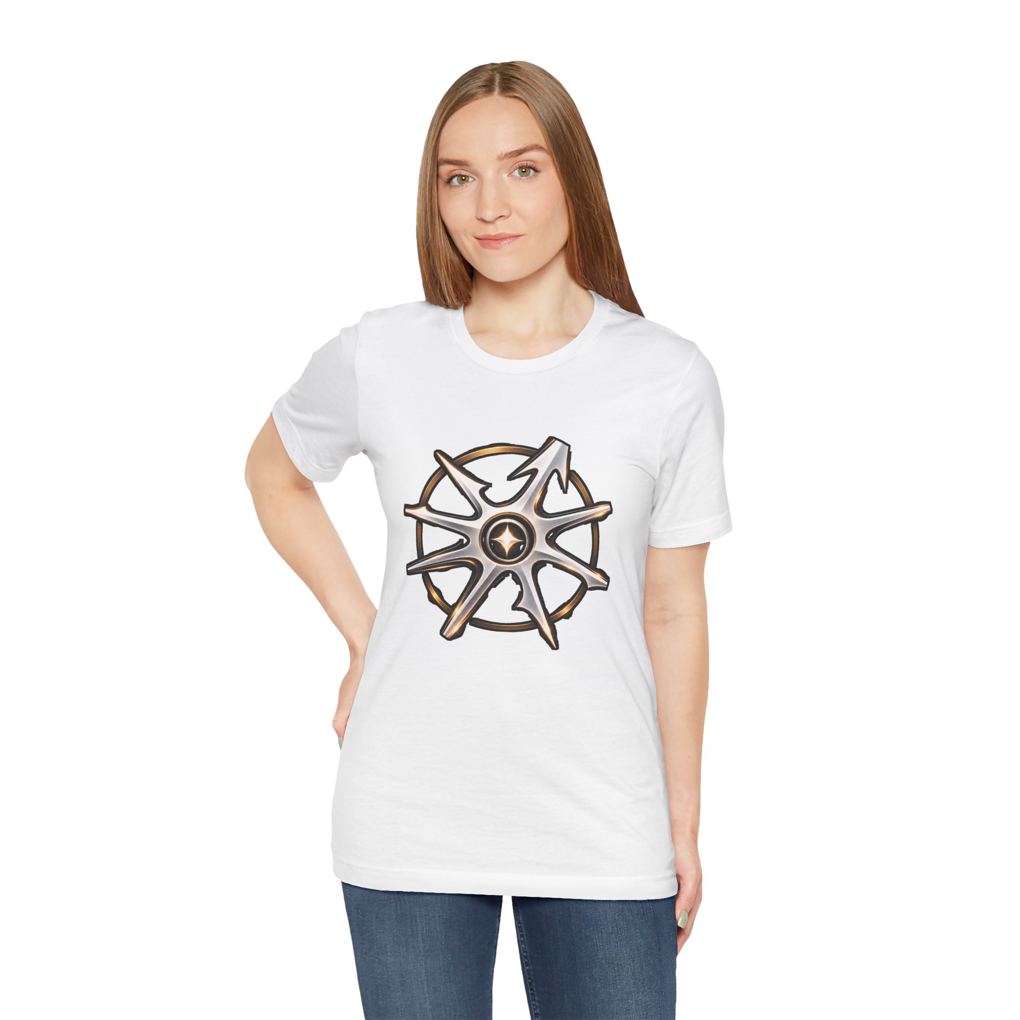 Disruptarian Compass Tee White – view 3 mockup