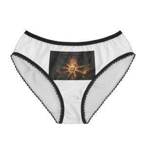 Fire in the Soul Panties – White / Black Trim – product mockup