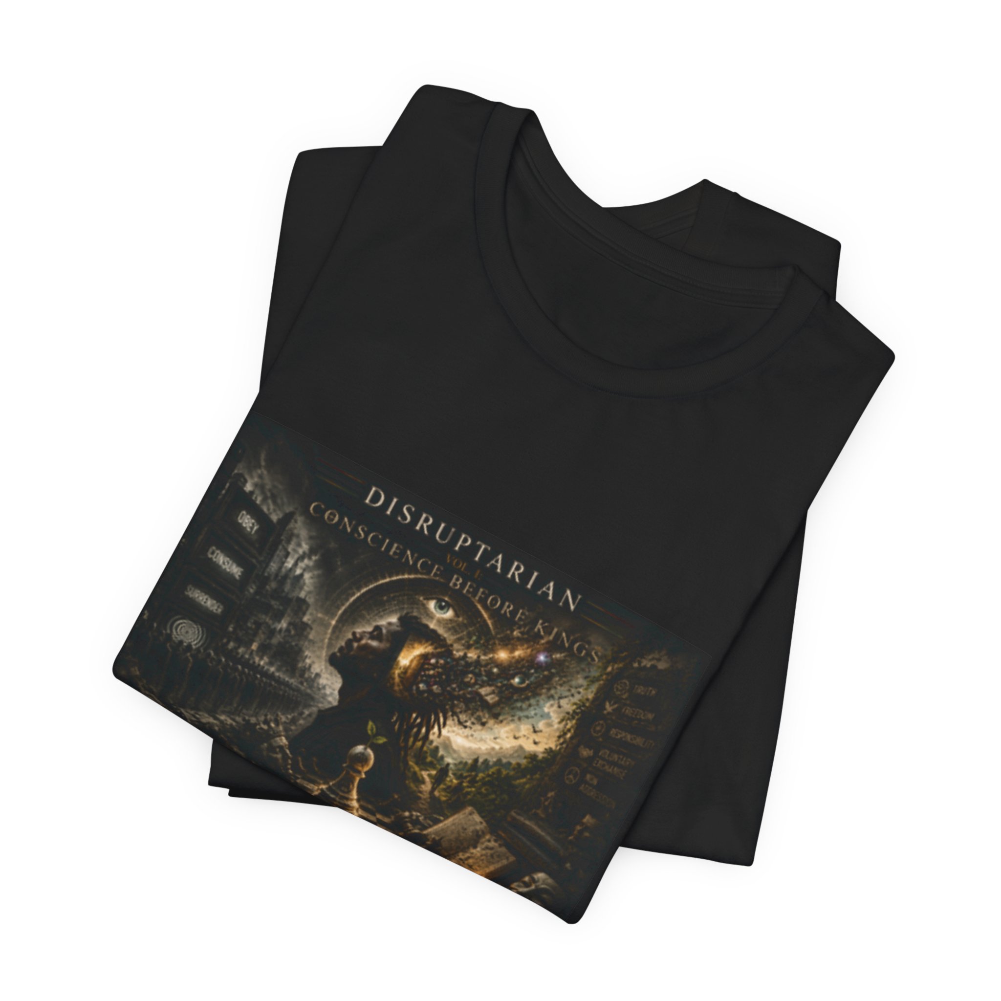 Conscience Before Kings Tee Black – view 2 mockup
