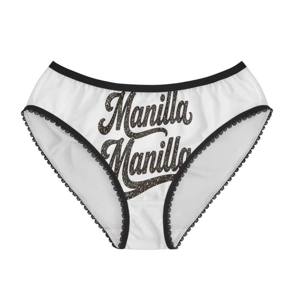 Manilla Manilla Panties – Dark Print – White / Black Trim – product mockup