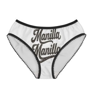 Manilla Manilla Panties – Dark Print – White / Black Trim – product mockup